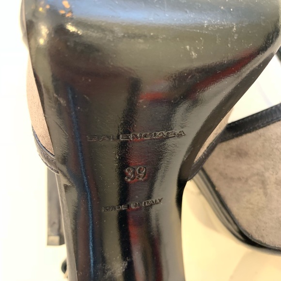 BALENCIAGA Suede Leather Platform Heels Sz 39 - Picture 8 of 8